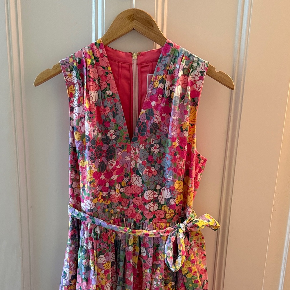 Kate Spade Multicolor Floral Midi Dress size 8 - Picture 3 of 12